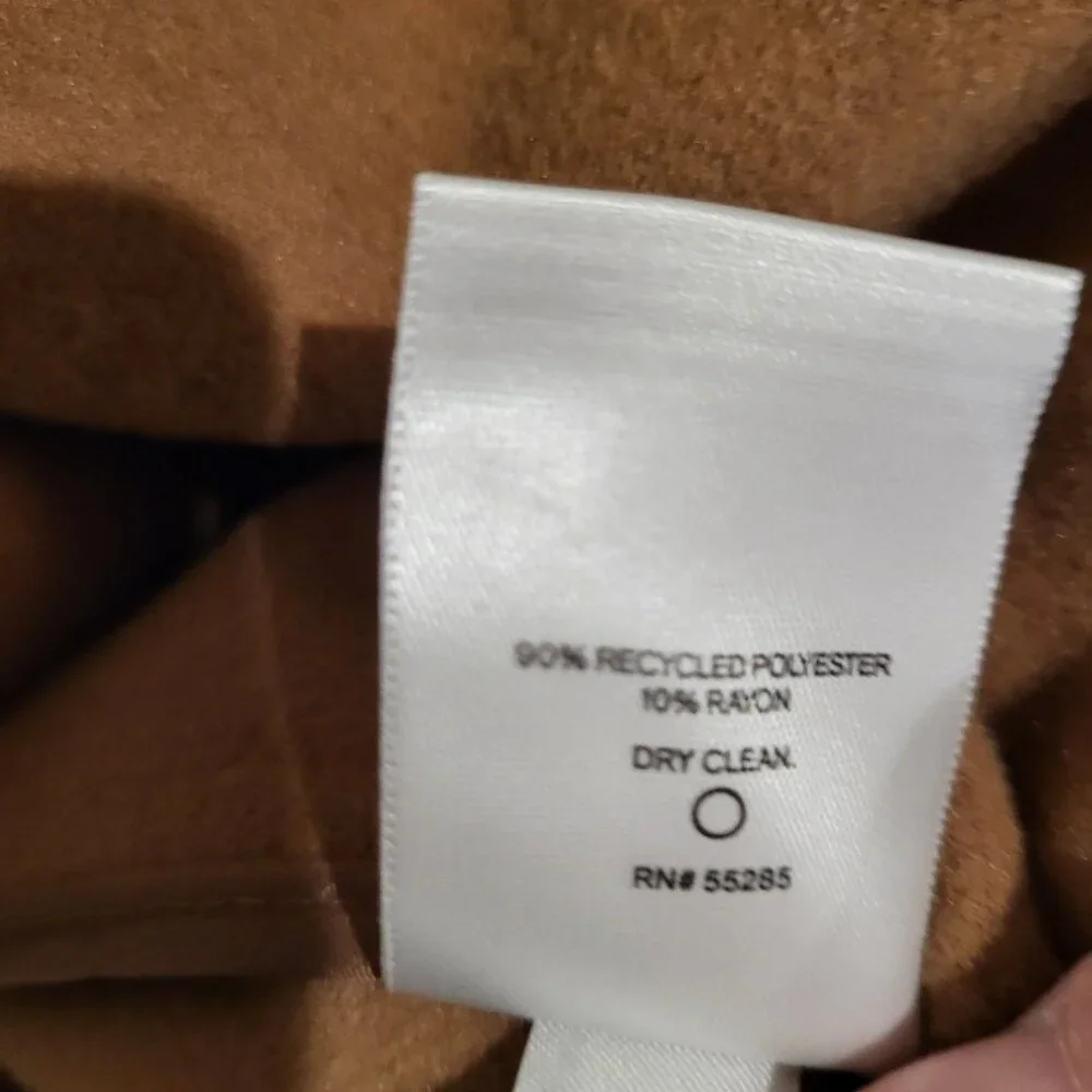 New Express wool poncho coat in BUTTERSCOTCH:M/L - Picture 8 of 10